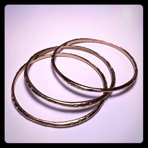 Stella & Dot Rhea Rose Gold Bangles